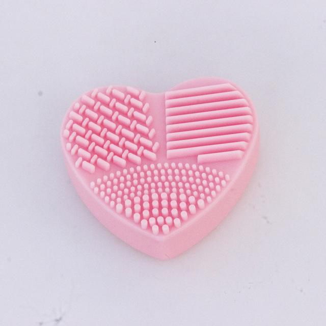 Heart Shape Makeup Brush Cleaning