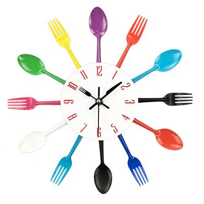 Spoon Fork Creative Quartz Wall Mounted Clock