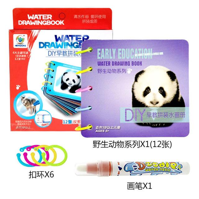 Magic Water Drawing Book Coloring Book Doodle with Magic Pen Painting Board Juguetes For Children Education Drawing Toy