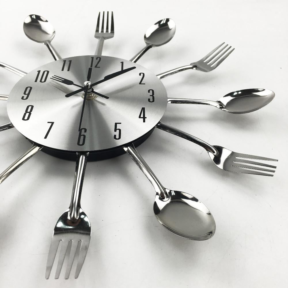 Spoon Fork Creative Quartz Wall Mounted Clock